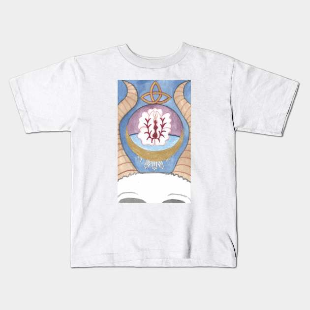 The High Priestess Tarot Card Kids T-Shirt by ArtistTanzenLilly